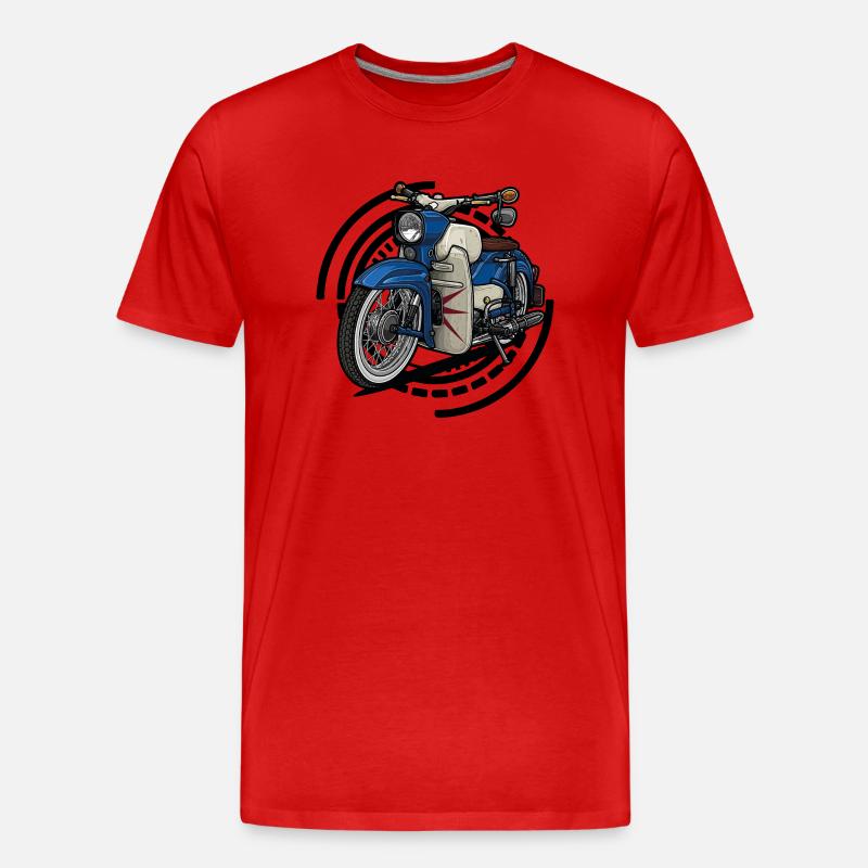 Sperber // Illustration - Männer Premium Bio T-Shirt - Rot