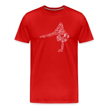Turnerin Rhythmische Sportgymnastik Kunstturnen - Männer Premium Bio T-Shirt - Rot - Vorne - Damien (186cm)