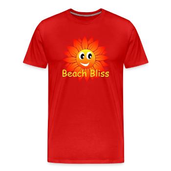 Beach Bliss - sunny holidays - Men's Premium Organic T-Shirt - red - Front - Damien (186cm)