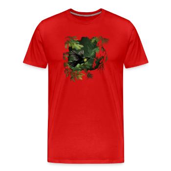 Kolibri Vogel Natur Tiere Wildnis - Männer Premium Bio T-Shirt - Rot - Vorne - Damien (186cm)