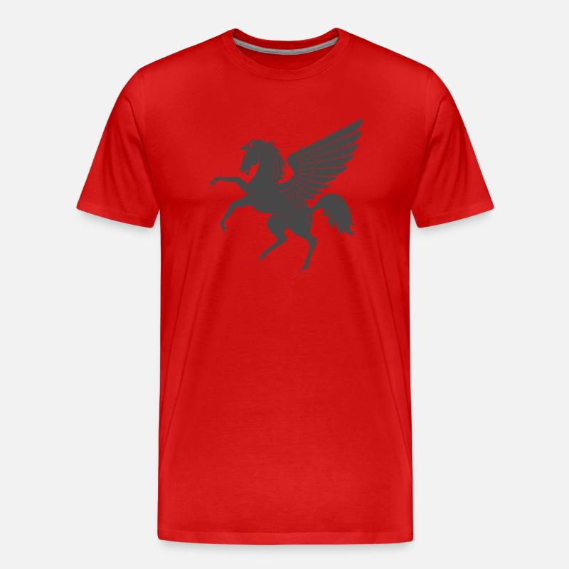 Pferde - Männer Premium Bio T-Shirt - Rot