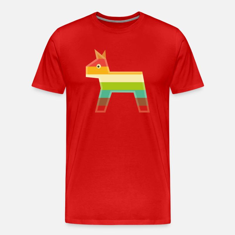 Pferde - Männer Premium Bio T-Shirt - Rot