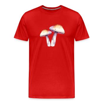 pilze - Männer Premium Bio T-Shirt - Rot - Vorne - Damien (186cm)