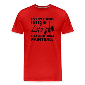 Paintball Airsoft - Männer Premium Bio T-Shirt - Rot - Vorne - Damien (186cm)