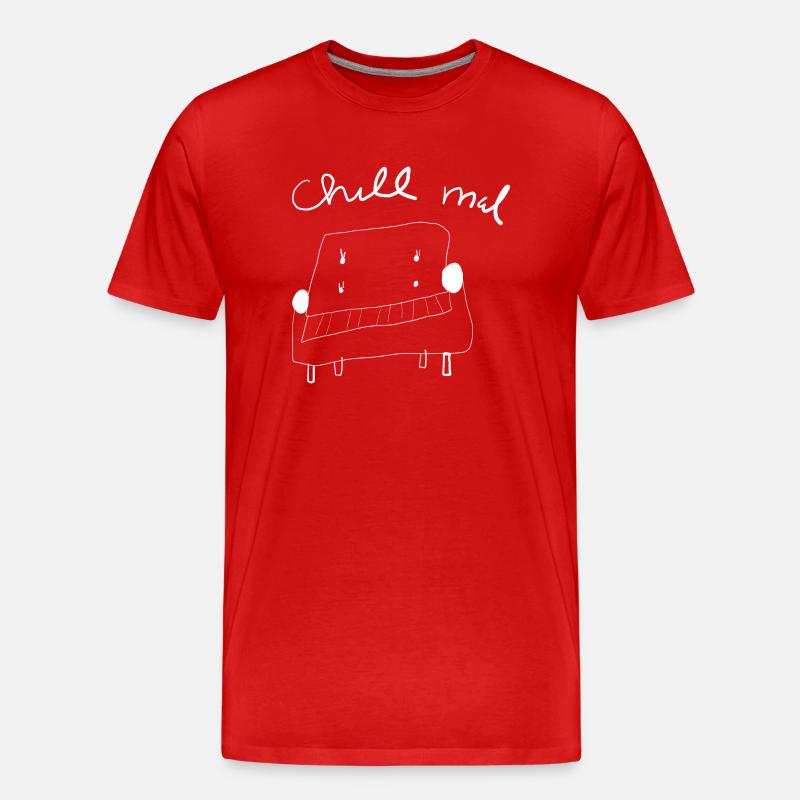 Chill mal Sofa - Männer Premium Bio T-Shirt - Rot