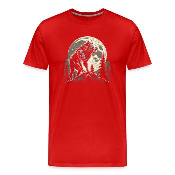 Loup-garou - T-shirt bio Premium Homme - rouge - Devant - Damien (186cm)