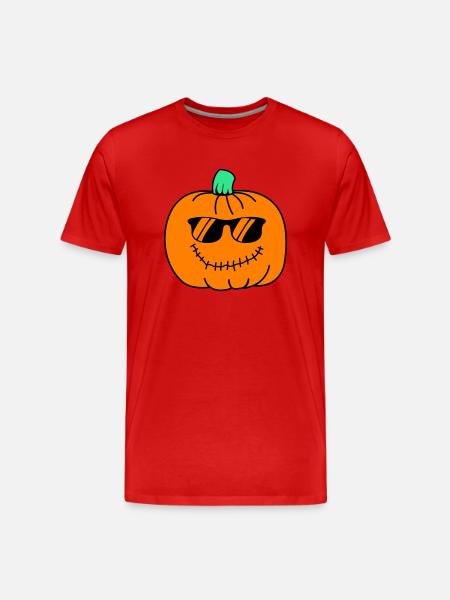 cool pumpkin - Men's Premium Organic T-Shirt - red