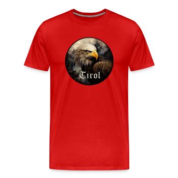 Tiroler Adler dem Land Tirol die Treue - Männer Premium Bio T-Shirt - Rot - Vorne - Damien (186cm)