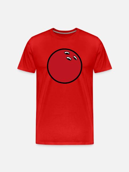 Bowlingkugel 2510 - Männer Premium Bio T-Shirt - Rot