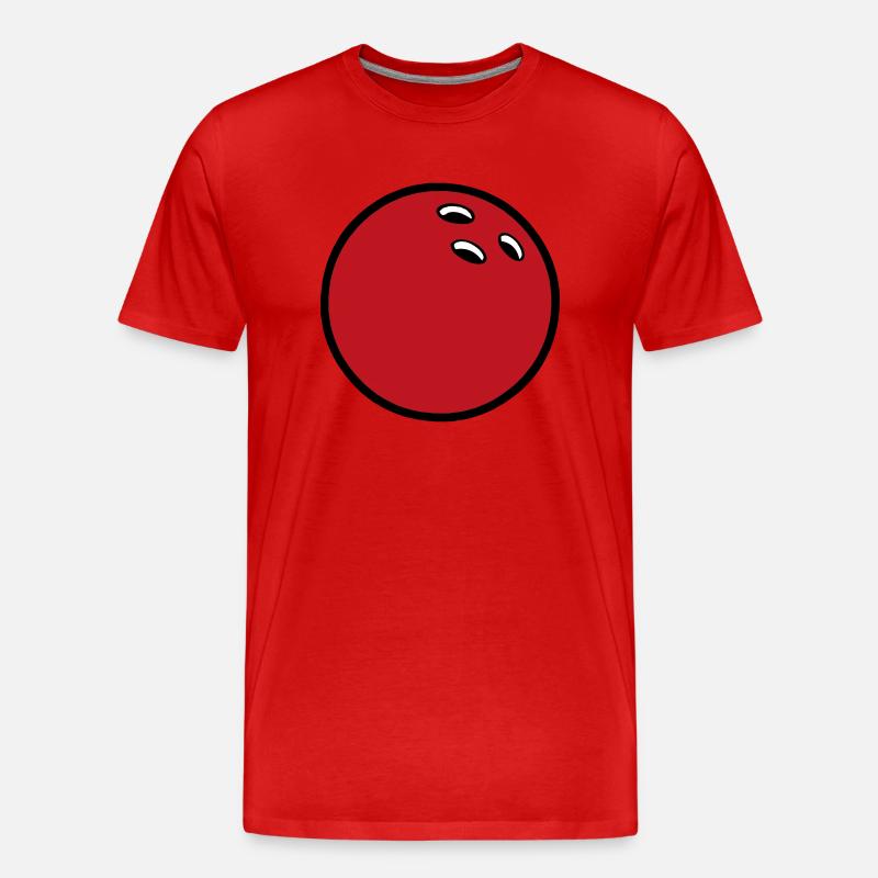 Bowlingkugel 2510 - Männer Premium Bio T-Shirt - Rot