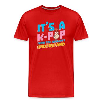 Koreanischer Pop Musiker Geschenk Lustiges K Pop - Männer Premium Bio T-Shirt - Rot - Vorne - Damien (186cm)