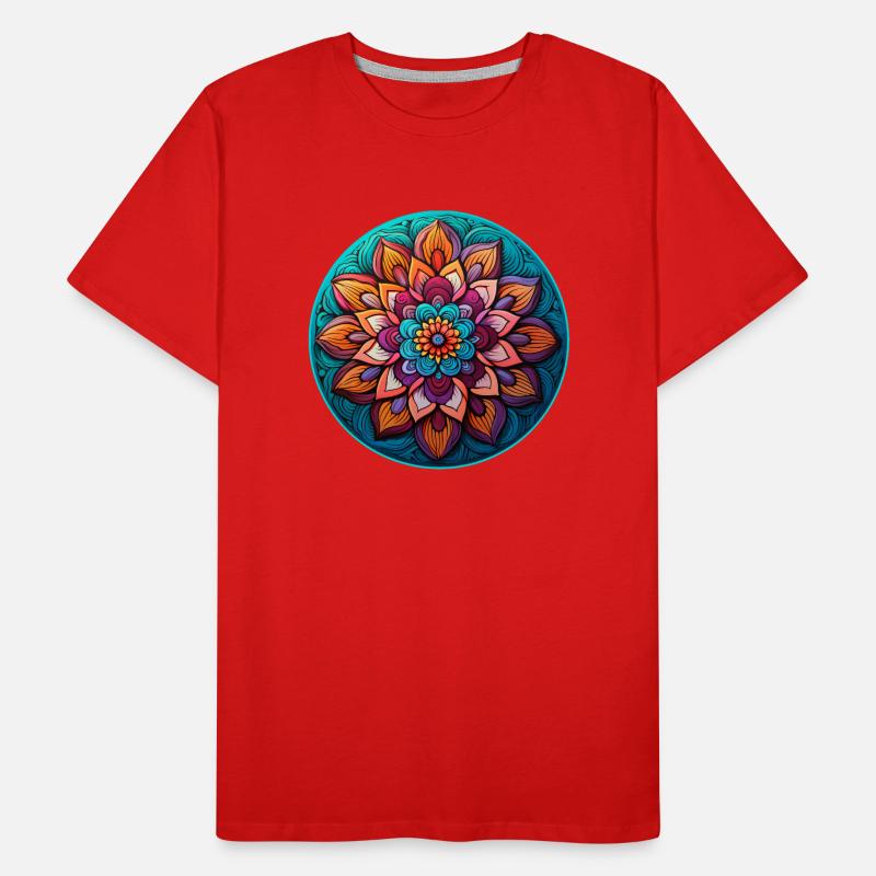 Relaxation de la fleur de mandala T-shirt bio Premium Homme