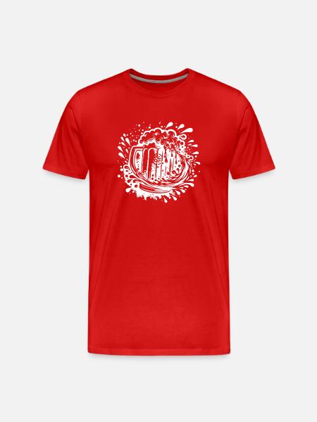 Beer mug hops and malt - Men's Premium Organic T-Shirt - red