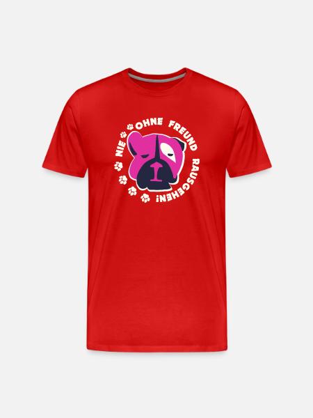 Dog Wisdom - Walking - Dog Lovers - Men's Premium Organic T-Shirt - red