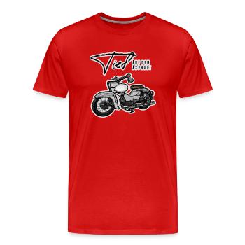 Star (silver) // Illustration - Männer Premium Bio T-Shirt - Rot - Vorne - Damien (186cm)