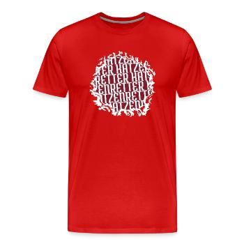veganer beutelbär freunde vegan tierschützer bday - Männer Premium Bio T-Shirt - Rot - Vorne - Damien (186cm)