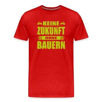 Bauernprotest Landwirt Demo Bauerndemo Treckerdemo - Männer Premium Bio T-Shirt - Rot - Vorne - Damien (186cm)