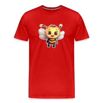 fröhliches Bienchen Anime - Männer Premium Bio T-Shirt - Rot - Vorne - Damien (186cm)