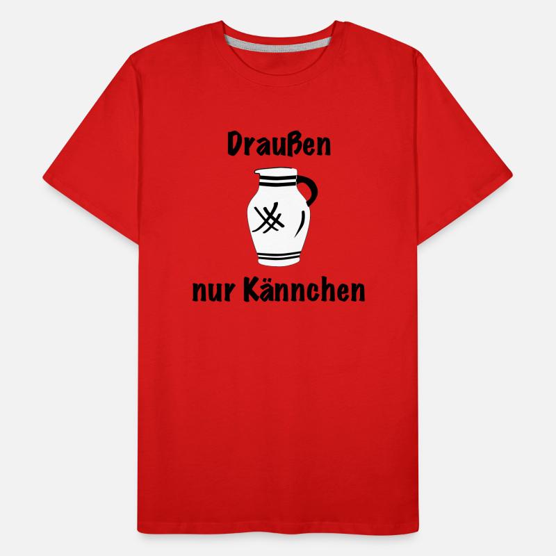 Draussen nur Kännchen #BembelDesigns #FFM Männer Premium Bio T-Shirt