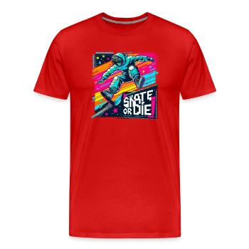 Skate or Die - Men's Premium Organic T-Shirt - red - Front - Damien (186cm)
