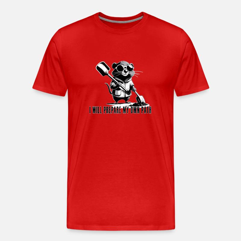 Maulwurf - Männer Premium Bio T-Shirt - Rot