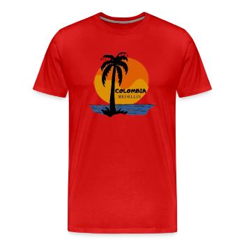 Colombia Medellín Design - Männer Premium Bio T-Shirt - Rot - Vorne - Damien (186cm)