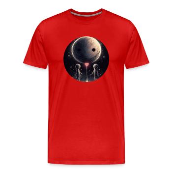 Planet of Hope - Men's Premium Organic T-Shirt - red - Front - Damien (186cm)