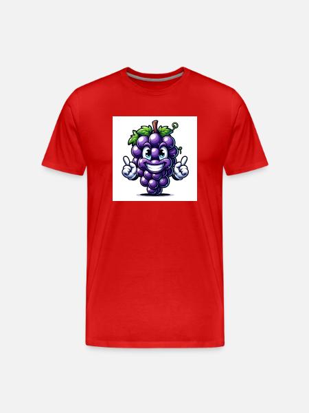 Grapes - Men's Premium Organic T-Shirt - red