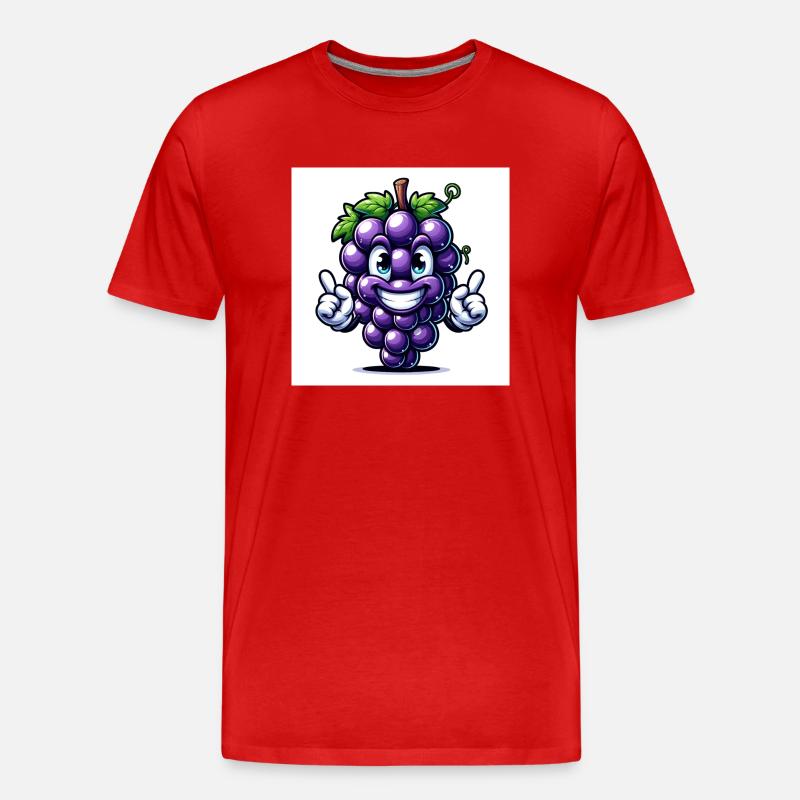 Weintrauben - Männer Premium Bio T-Shirt - Rot
