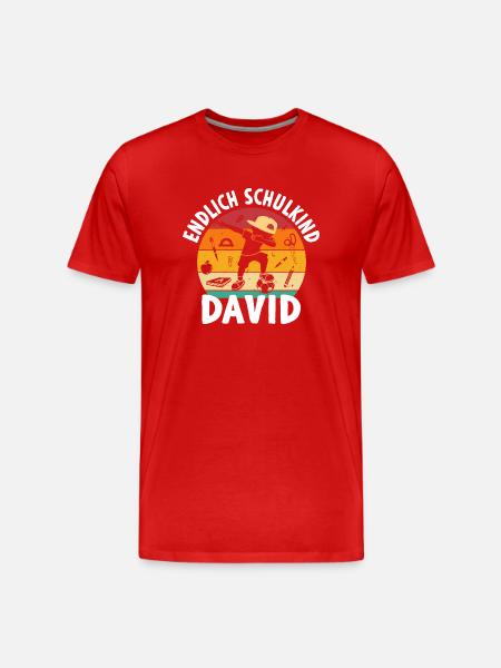 Finally Schoolchild David Dabbing Student - Men's Premium Organic T-Shirt - red