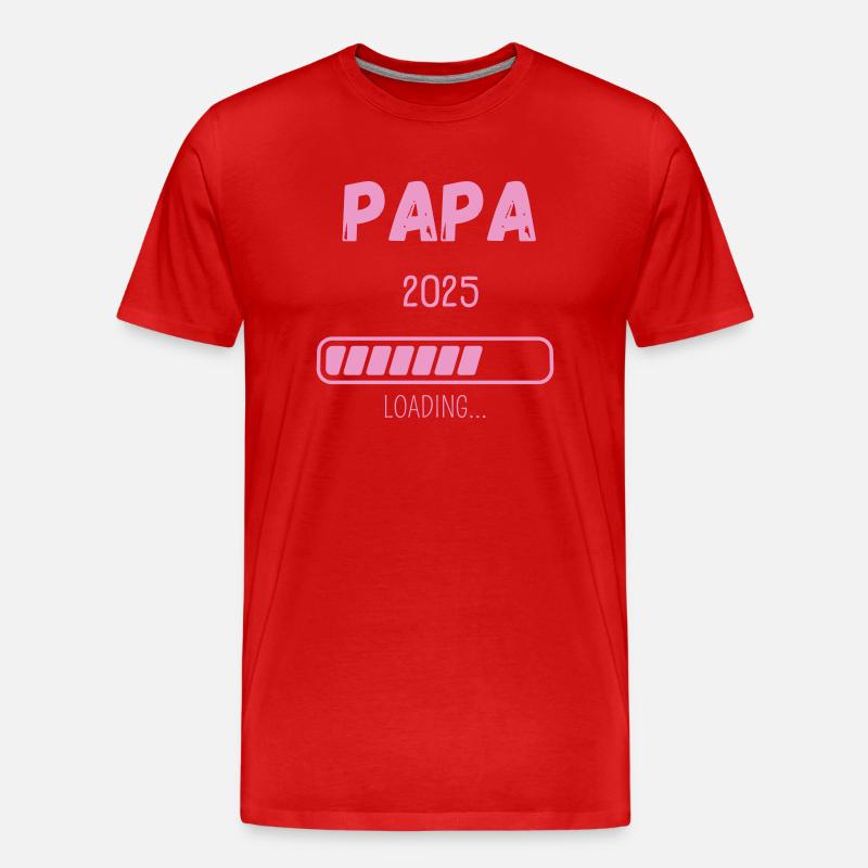 PAPA 2025 LOADING ... - Männer Premium Bio T-Shirt - Rot