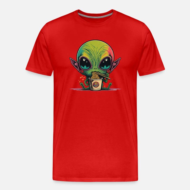 Jeder liebt Ramen - Männer Premium Bio T-Shirt - Rot