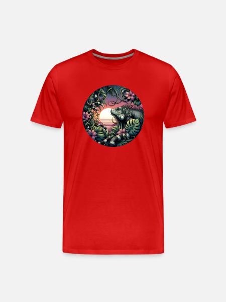Iguana Libre - Men's Premium Organic T-Shirt - red