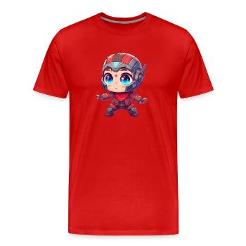SpaceRanger - T-shirt bio Premium Homme - rouge - Devant - Damien (186cm)