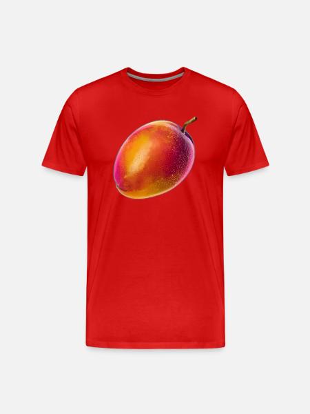 Vaporwave mango - Men's Premium Organic T-Shirt - red