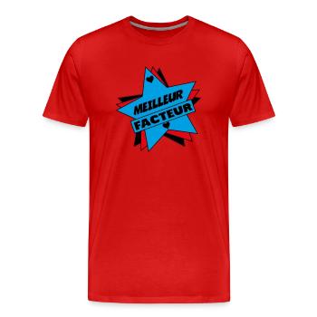 BESTER FAKTOR - Männer Premium Bio T-Shirt - Rot - Vorne - Damien (186cm)
