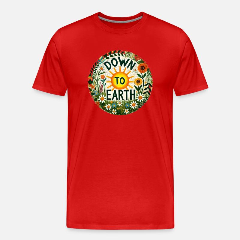 Bodenständig - Männer Premium Bio T-Shirt - Rot