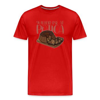 Potica Rollkuchen Slovenska Backen Bäcker - Männer Premium Bio T-Shirt - Rot - Vorne - Damien (186cm)