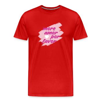 more amor - Männer Premium Bio T-Shirt - Rot - Vorne - Damien (186cm)