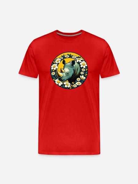Rhino - Men's Premium Organic T-Shirt - red