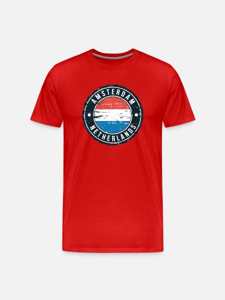 Amsterdam Netherlands - Men's Premium Organic T-Shirt - red