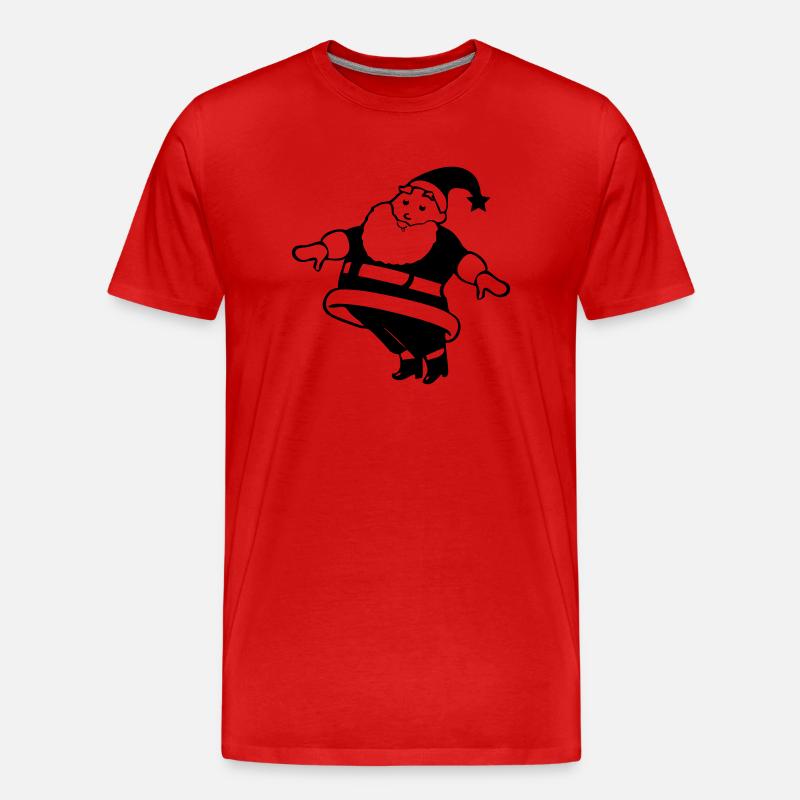 Weihnachtsmann Comic - Männer Premium Bio T-Shirt - Rot