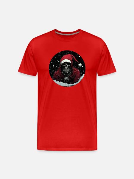 Uhyggelig julemand: Festlig gys! - Herre Premium T-shirt økologisk - rød