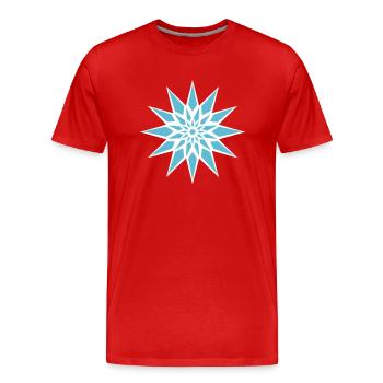Star Crystal - Men's Premium Organic T-Shirt - red - Front - Damien (186cm)