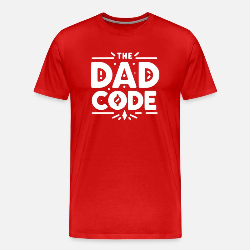 Der Papa-Code - Männer Premium Bio T-Shirt - Rot