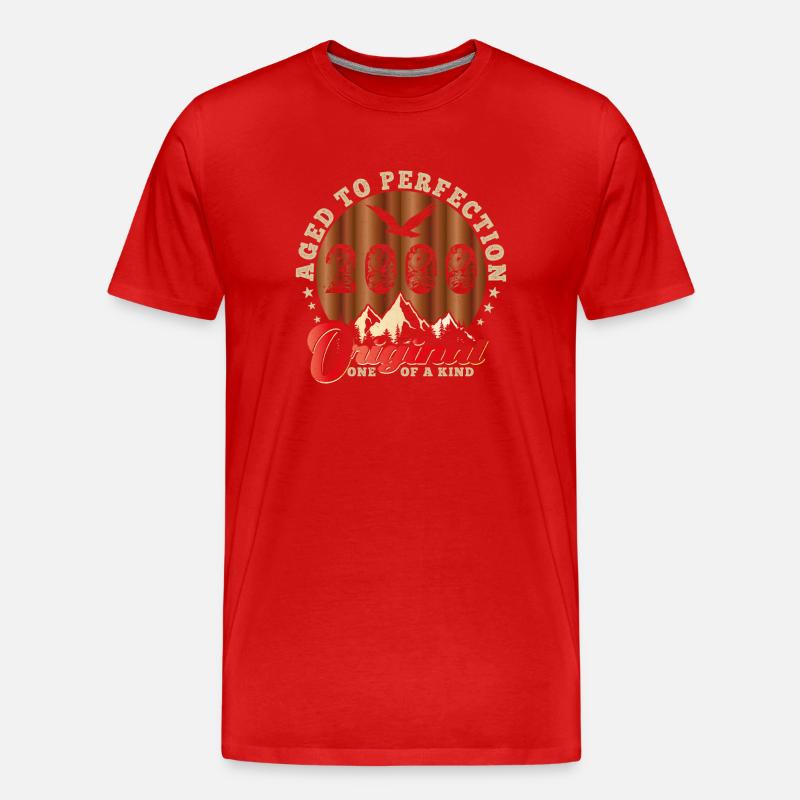 Ikonisches 2000-jähriges Jubiläum - Männer Premium Bio T-Shirt - Rot