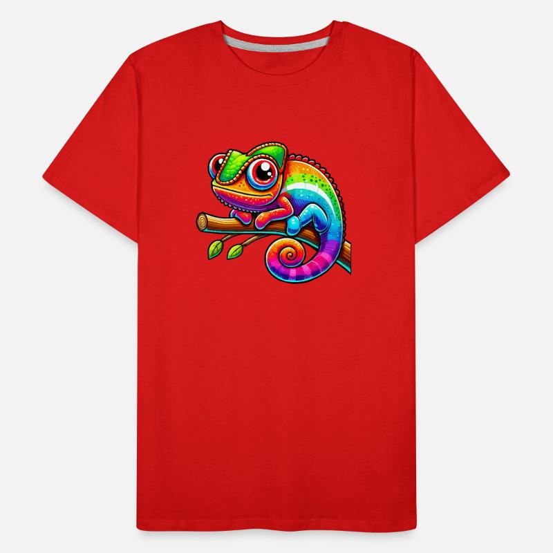 Bande dessinée caméléon T-shirt bio Premium Homme
