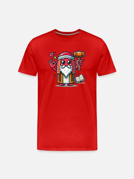 Red Hero with a Hammer - Men's Premium Organic T-Shirt - red