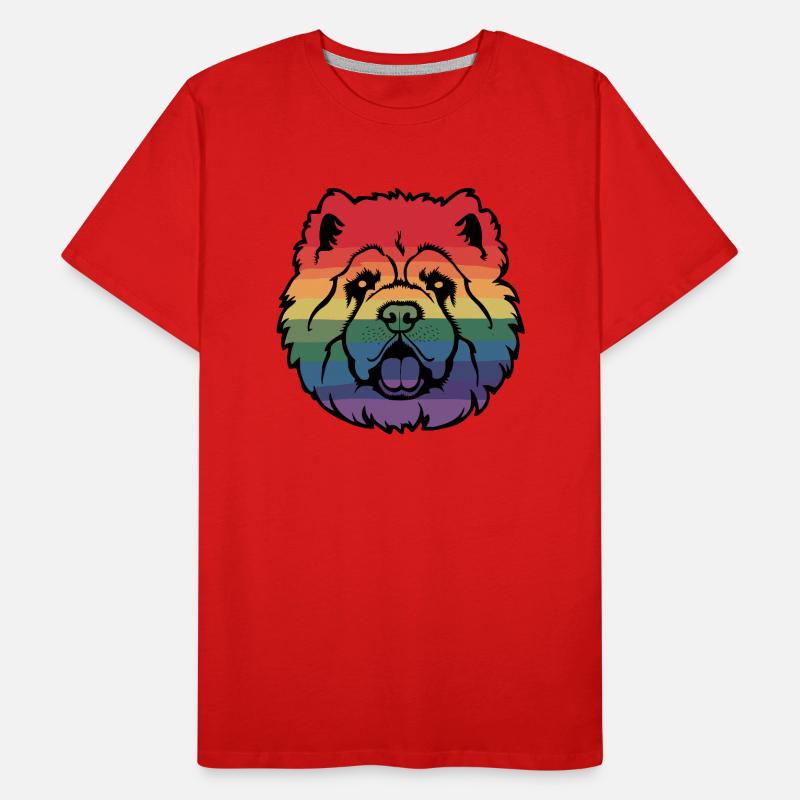 Rainbow Chow Chow Men's Premium Organic T-Shirt