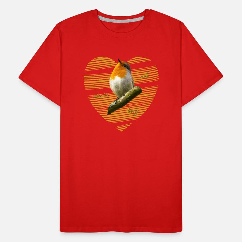 Robin Erithacus rubecula Men's Premium Organic T-Shirt